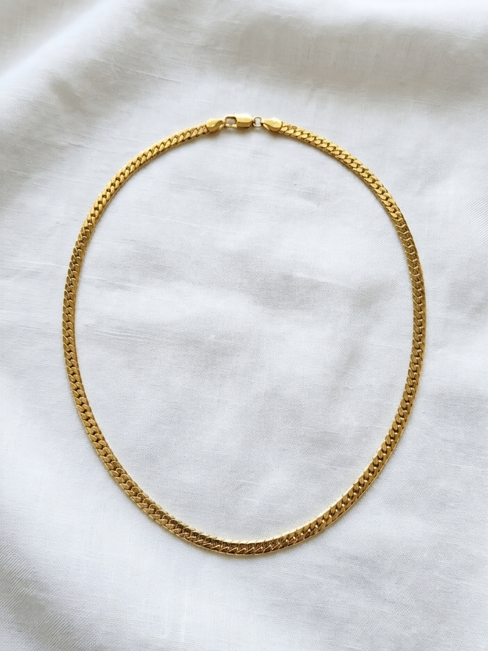 18k Gold Women's Herringbone Chain Necklace